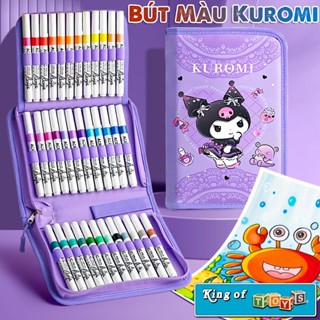 Bút Sơn Màu Acrylic Hình Kuromi Melody Với 24/36/48/60 Bút Màu Cao Cấp Tô Màu Trên Mọi Chất Liệu DIY Vẽ Giày Vải Chai