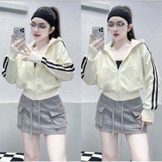 [NEW] Áo Khoác Nỉ Phối Viền Sọc Tay Hàng QUẢNG CHÂU Cực Mới BASIC Siêu Đẹp