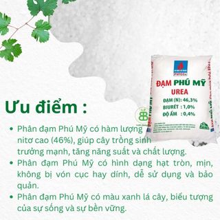 Phân Đạm Phú Mỹ Ure , Chuyên Rau Màu Hoa Cây Cảnh, Phát Triển Cành Lá, Nảy Chồi, Giúp Cây Tăng Trưởng - 500G