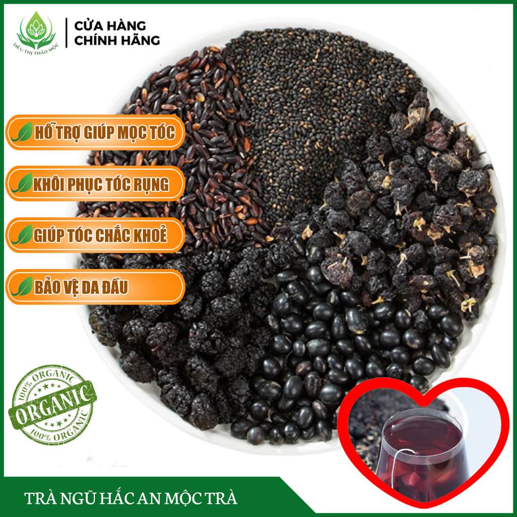 ✅[CHÍNH HÃNG] Trà Ngũ Hắc An Mộc Trà Giúp Mọc Tóc Nhanh Khoẻ Ngăn Rụng Tóc Đẹp Da Trắng Hồng