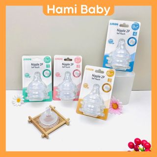  Núm Ti Bình Sữa cho bé sơ sinh Jubon chính hãng size S M L LL dạng Vỉ 2 cái Shop Hami Baby 