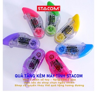 [Trợ giá] Máy tính bỏ túi dành cho học sinh mang theo | 8 số, dùng năng lượng ánh sáng | Stacom EC203