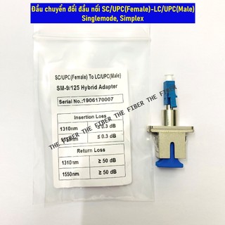 Đầu chuyển đổi đầu nối SC/UPC(Female)-LC/UPC(Male) Singlemode, Simplex