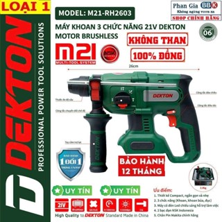 Thân máy Khoan Bê Tông Pin Dekton  M21 – RH2603-Chân pin phổ thông-Chuyên công trình