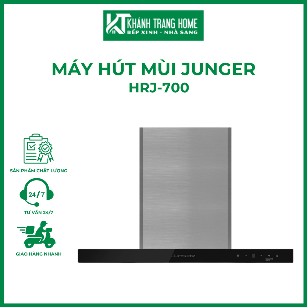 Máy hút mùi Junger HRJ-700 màng lọc bằng nhôm 5 lớp lọc hiệu quả - Khánh Trang Home