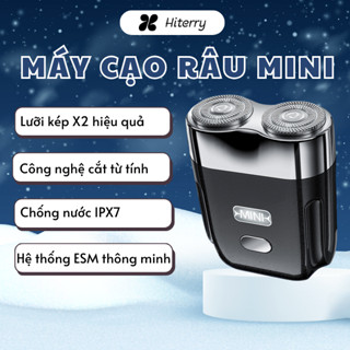 Máy cạo râu Hiterry Mini 9 lưỡi dao kép mỏng, chống nước IPX7, dao cạo râu cạo sạch cho nam nữ bảo hành 12 tháng
