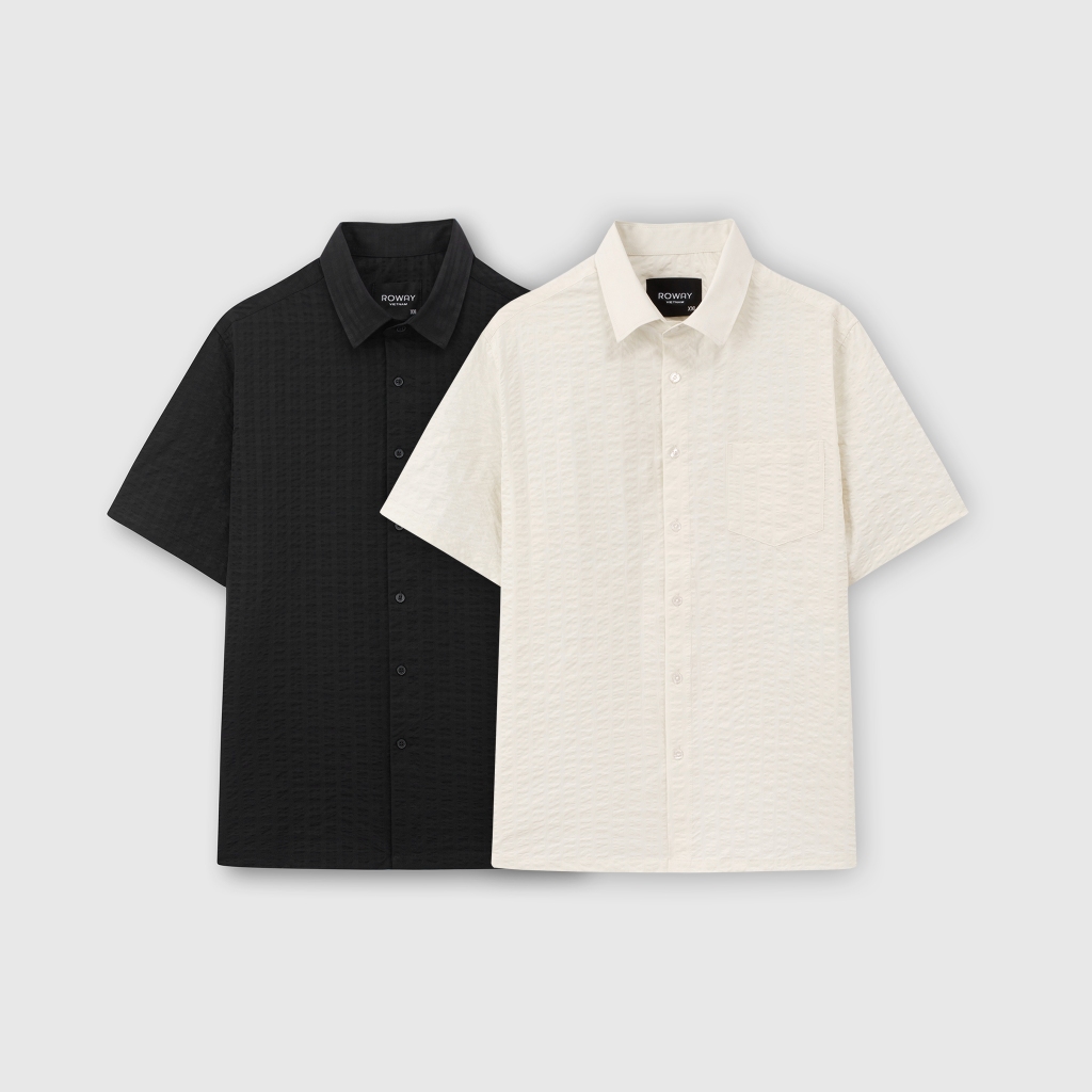 Áo Sơ Mi ROWAY Reguler Cộc Tay Gió Nhăn