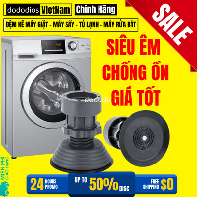 Chân Đế Máy Giặt Bộ 4 Chân Chống Rung Chống Trơn Trượt Có Thể Điều Chỉnh Tăng Giảm Đa Năng, Đế Kê Chân Bếp Ga