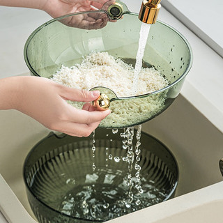 Bộ Thau Rổ Nhựa Hàng Dày Màu Trang Nhã Tiện Lợi,Rổ Kèm Chậu Bộ 2 Lớp, Thau Nhựa Rửa Rau Củ Đựng Hoa Quả Trái Cây