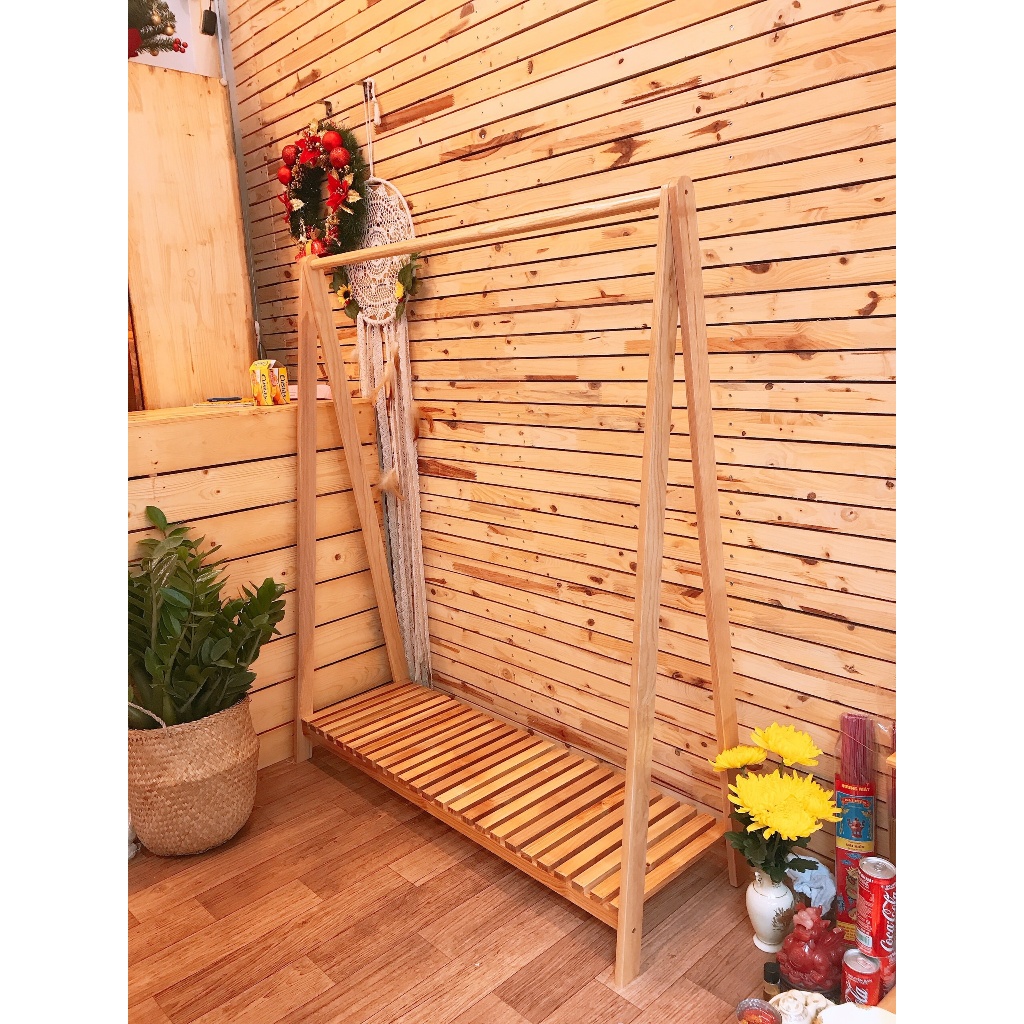Giá Treo Gỗ Chữ A 1 Tầng (Size 120 x 40 x 140 cm)