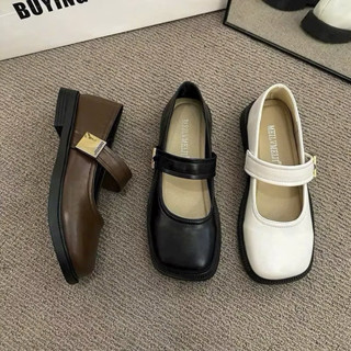 Giày búp bê lolita nữ hót hít chất da mềm phối chữ siêu xinh mã 340