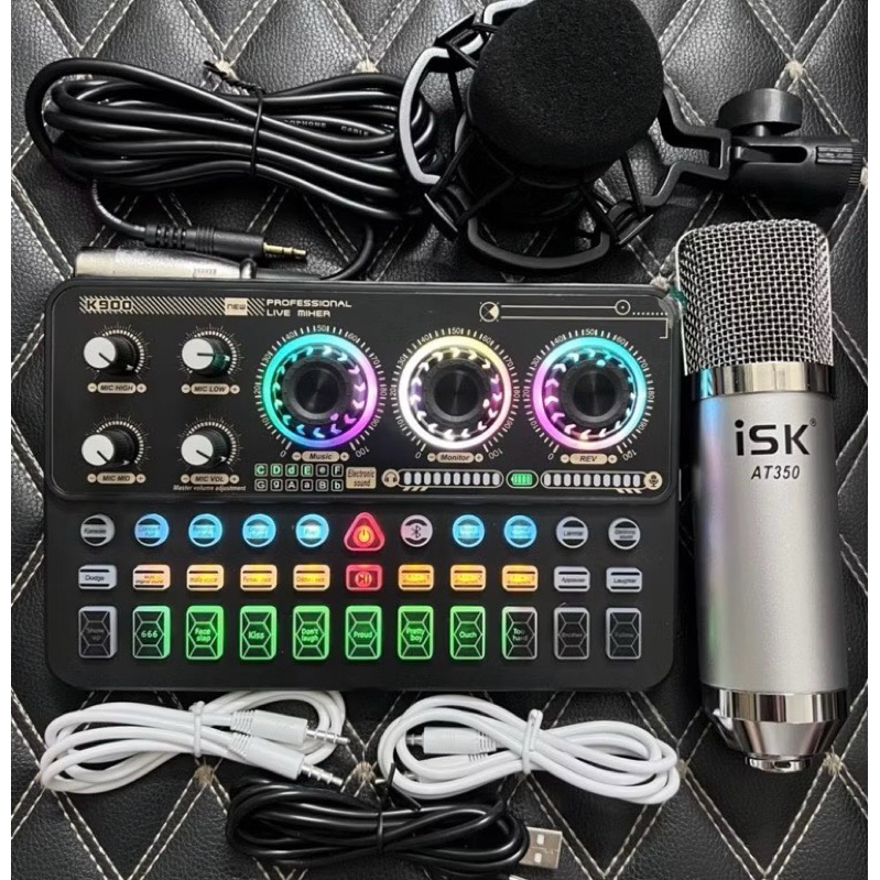 Trọn Bộ Sound Card K900 Micro Thu Âm ISK AT350, Combo Thu Âm Livestream Có AutoTune, Bluetooth9