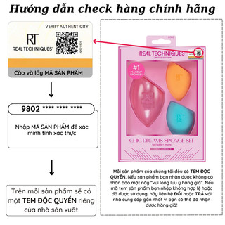 Bộ 2 mút kèm case RT Real Techniques Limited Edition Chic Dreams Sponge Set 0106