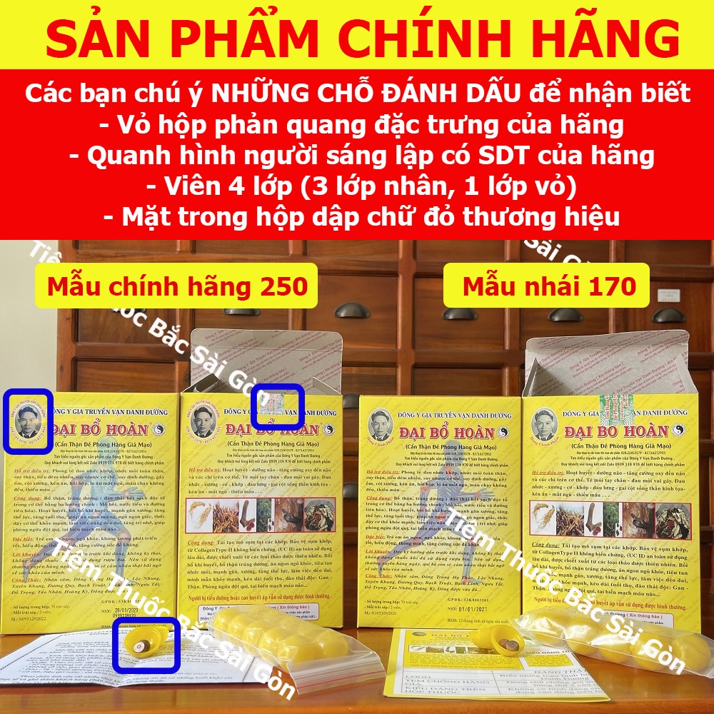 Đại Bổ Hoàn 70 Trái Sáp (MẪU 250 CHÍNH HÃNG, Date mới, mỗi trái sáp có 2 viên nhỏ)