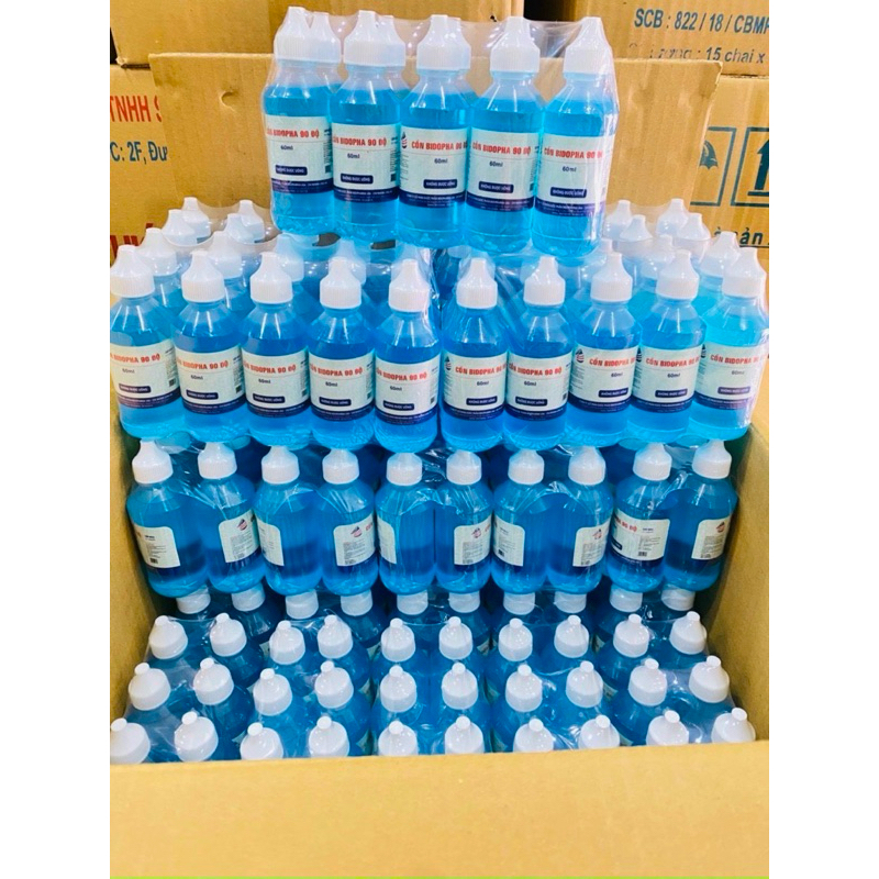 (Hoả tốc HCM) Cồn y tế 90 độ xanh Bidopha (60ml/chai)
