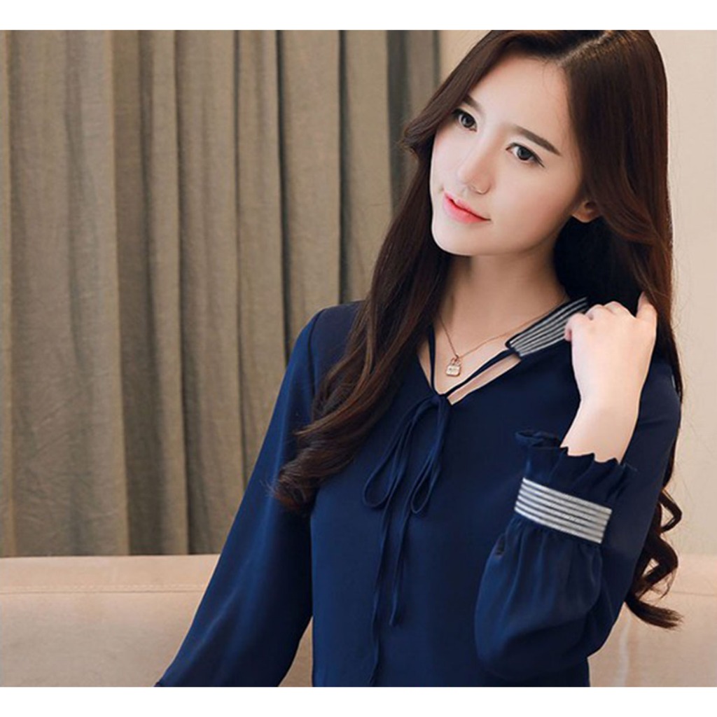 -❣️FREESHIP❣️ Áo Cổ Thắt Nơ Ruby  - Hàng thiết kế chuẩn [ao nu dep] sang trọng