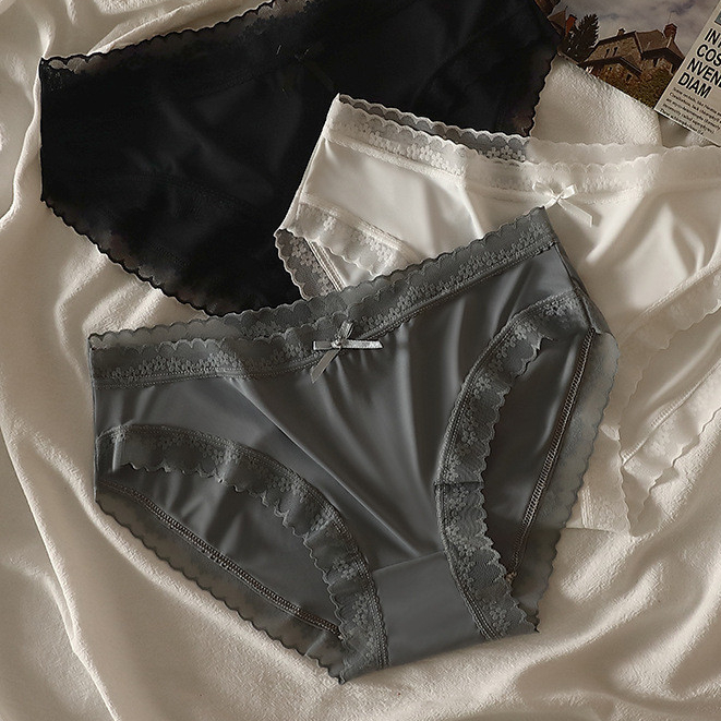 Quần Lót Nữ Su Lụa Siêu Mỏng Không lộ viền co giãn phối ren hoa thoáng mát gợi cảm MÃ 1271 | BigBuy360 - bigbuy360.vn