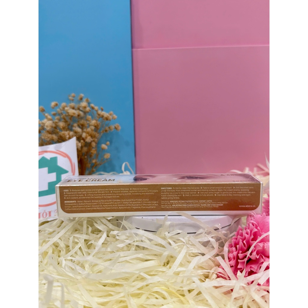 Kem thâm mắt Rena Abera giúp giảm thâm mắt, bọng mắt, nếp nhăn vùng mắt, làm cho vùng da mắt sáng mịn và đều màu 25g