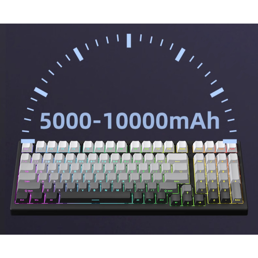 (sẵnn) Bàn Phím Cơ Xinmeng X98 Pro V2 - 3 Mode - Led RGB - Mạch Xuôi - Update Pin Siêu Ngon Từ 5k-10