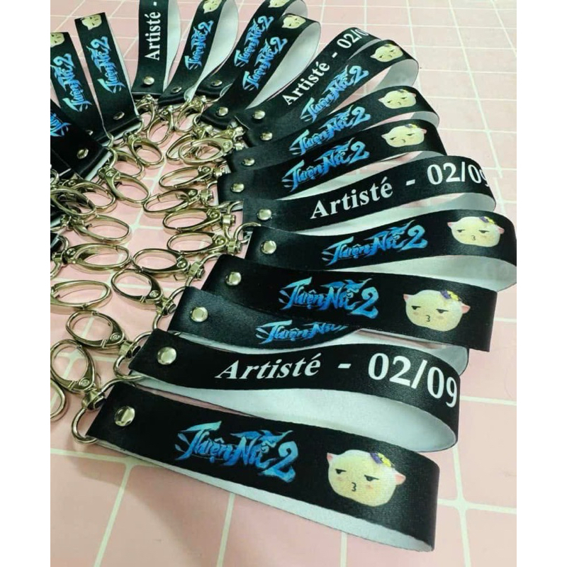 Nametag in theo yêu cầu /móc khoá dây strap đặt in theo yêu cầu