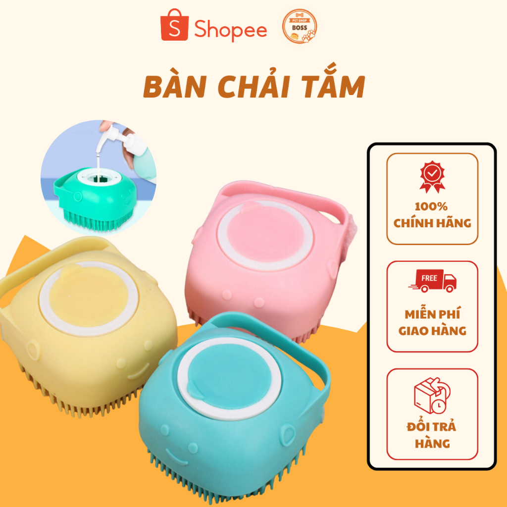Bàn Chải Tắm MASTERCARE,Bông Tắm Silicon Tạo Bọt,Massage Có Ngăn Chứa Sữa Tắm,Móc Treo Tường Cao Cấp