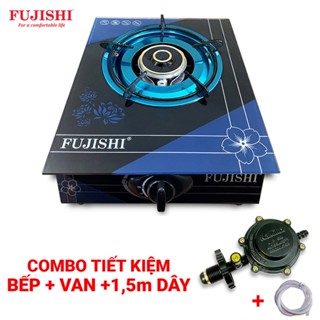 COMBO Bếp gas đơn FUJISHI FR-279 + Bộ dây van ngắt gas tự động NAMILUX NA-347S - Bếp dùng bình gas lớn 6kg/12kg