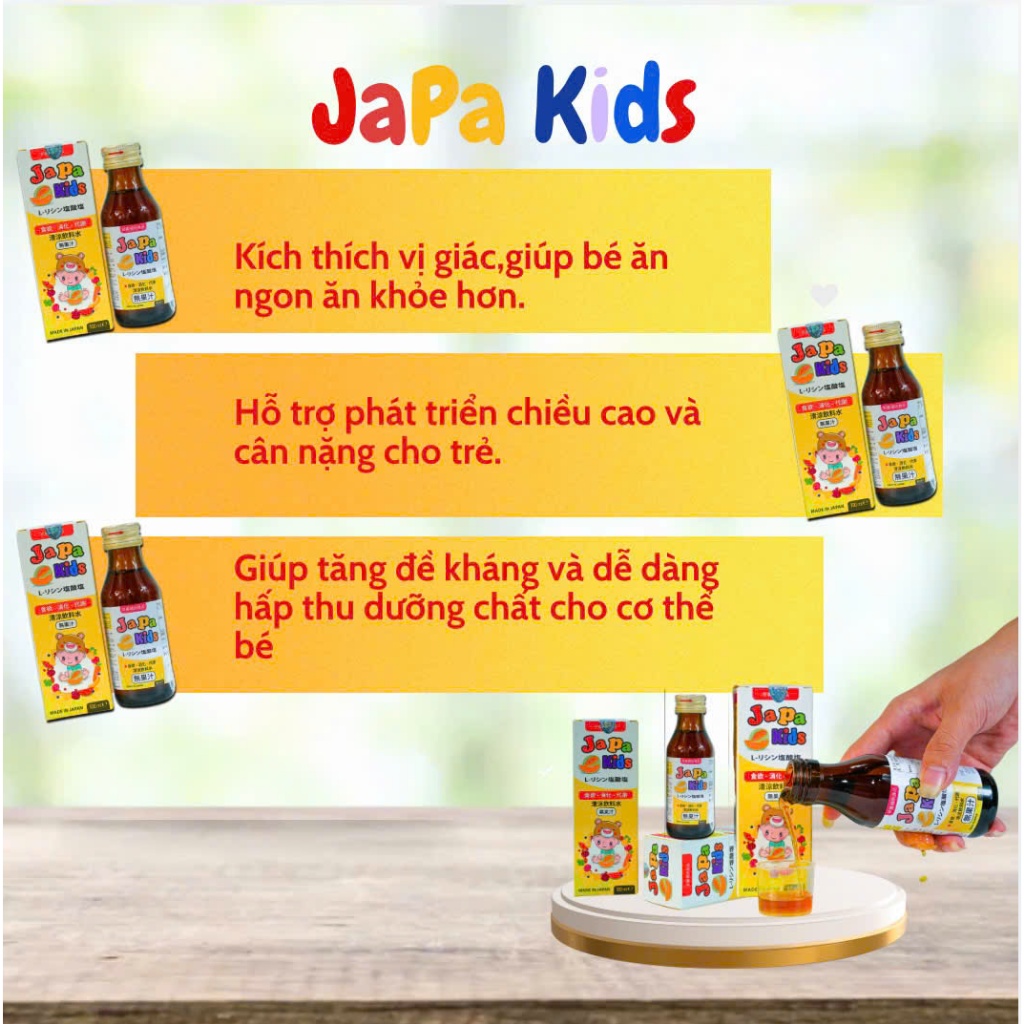 Siro Ăn Ngon Japa Kids Hỗ Trợ Trẻ Ăn Ngon Tăng Cường Đề Kháng Cân Bằng Hệ Vi Sinh Đường Ruột Cho Trẻ Chính Hãng
