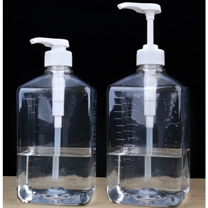 Bình bơm đường, siro nhựa chia vạch có vòi Pump dung tích 1600ml