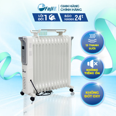 Máy sưởi dầu nhập khẩu FujiE OFR4413 Máy sưởi ấm 13 thanh sưởi - Không khô da - Tự ngắt khi đủ nhiệt
