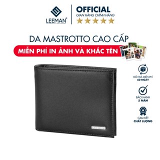 [ CÓ KHẮC TÊN ] Ví Nam Cao Cấp Andrew Chính Hãng LEEMAN Thiết Kế Nhỏ Gọn Có Khóa Kéo Bóp Da Nam Đẹp