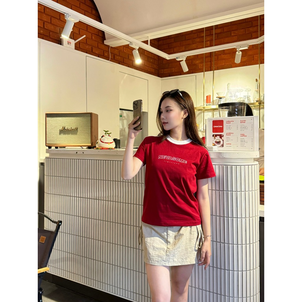 [Xả Hàng] Áo Thun Baby Tee Local Brand NEVASOME Sporty 5 màu Thể Thao Cotton 230gsm Cổ Tròn Nữ | BigBuy360 - bigbuy360.vn
