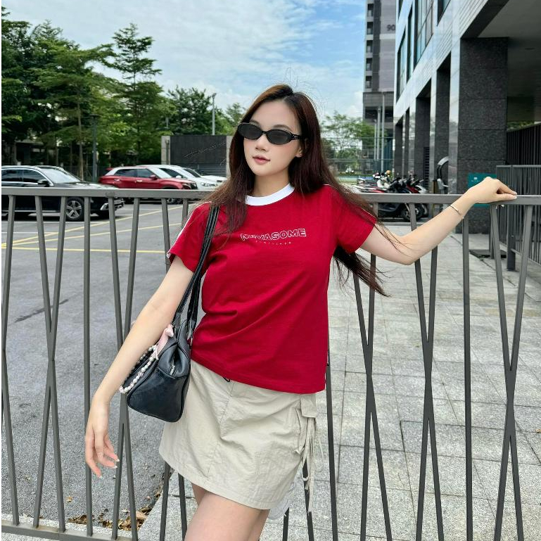 [Xả Hàng] Áo Thun Baby Tee Local Brand NEVASOME Sporty 5 màu Thể Thao Cotton 230gsm Cổ Tròn Nữ | BigBuy360 - bigbuy360.vn