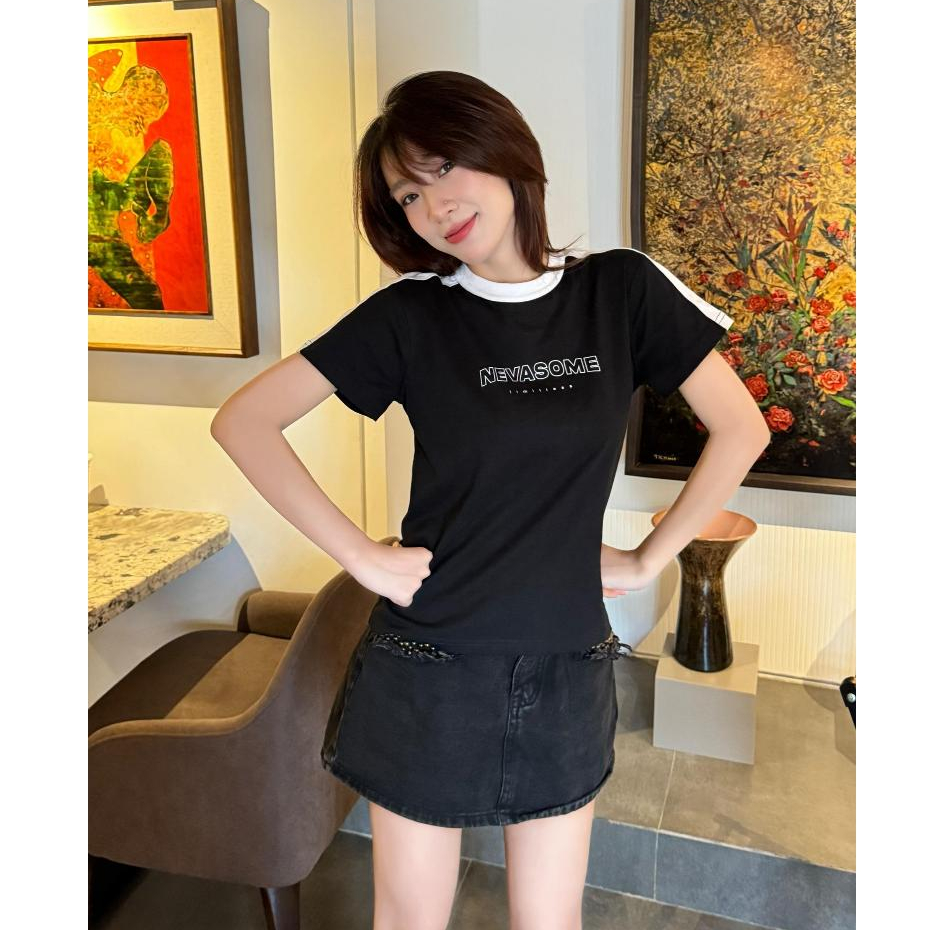 [Xả Hàng] Áo Thun Baby Tee Local Brand NEVASOME Sporty 5 màu Thể Thao Cotton 230gsm Cổ Tròn Nữ | BigBuy360 - bigbuy360.vn