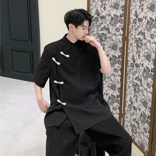 [HÀNG SẴN - GIAO NGAY] Áo shanghai cổ điển nút tàu vạt chéo form unisex