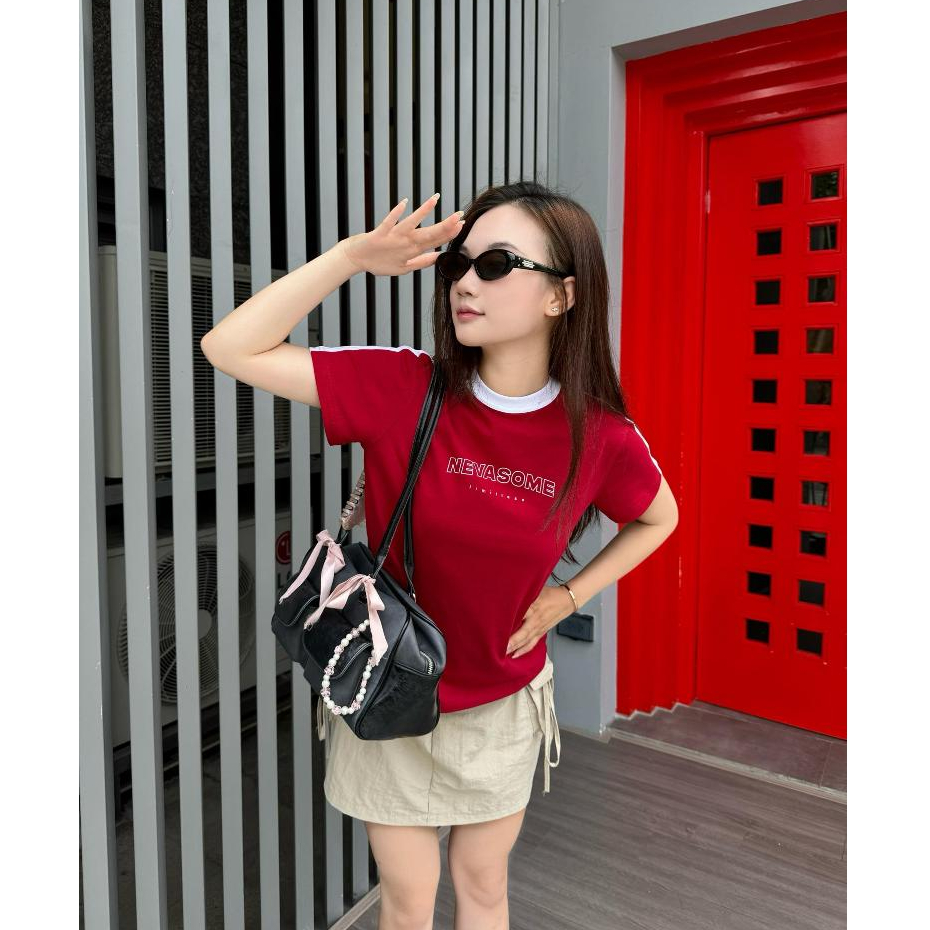 [Xả Hàng] Áo Thun Baby Tee Local Brand NEVASOME Sporty 5 màu Thể Thao Cotton 230gsm Cổ Tròn Nữ | BigBuy360 - bigbuy360.vn