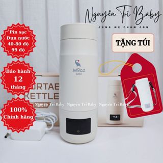 [TẶNG TÚI VẢI] Bình đun nước pha sữa di động Moaz bebe MB058 bảo hành 12 tháng chính hãng