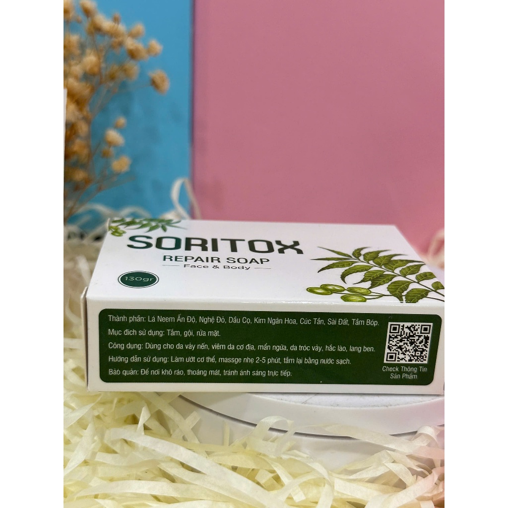 Xà Bông SORITOX Repair Soap - Giúp Làm Sạch & Dưỡng Da Tự Nhiên- Hộp 130gr