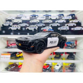 Mô hình xe Dodge Challenger SRT Hellcat Polite full open tỉ lệ 1:22 Jiaye Model OT586
