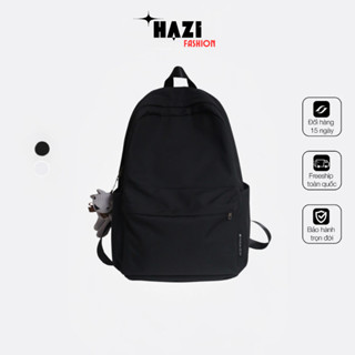 Balo đi học thời trang nam nữ basic trơn vải dù chống thấm nước đựng vừa laptop 15.6inch, cặp đi học phong cách Hàn Quốc