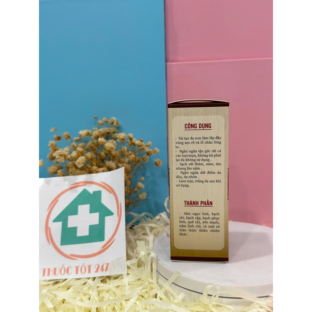 Serum An Dược Sơn 50ml Hết Mụn Tận Gốc  - Tái Tạo Da Sạch Thâm Nám, Tàn Nhang, Sẹo Rỗ - Chai 3