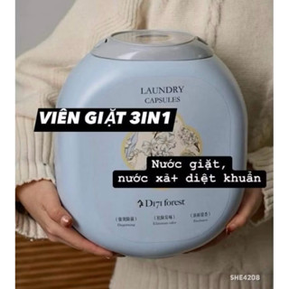 Hộp nước giặt Laundry Capsules 168 viên 3in1 hương thơm nước giặt, nước xả, diệt khuẩn, sạch gấp 8 lần, lưu hương 72 giờ