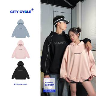 Áo hoodie nỉ nam nữ dày Local Brand Chính Hãng City Cycle áo hoodie Gravity