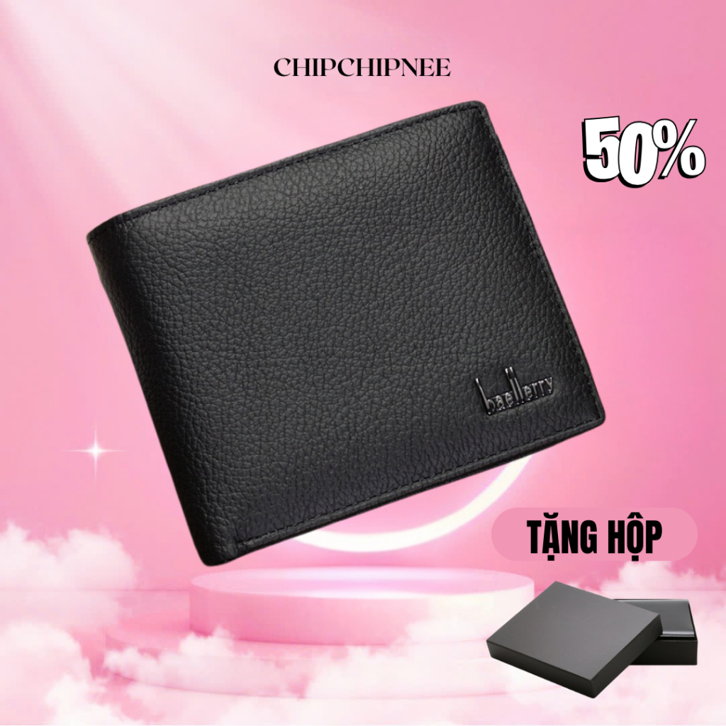 Ví Nam Da Bò cao cấp Chính Hãng Siêu Bền Đẹp | Bóp Nam Thời Trang Hàn Quốc - VB03 - chipchipnee
