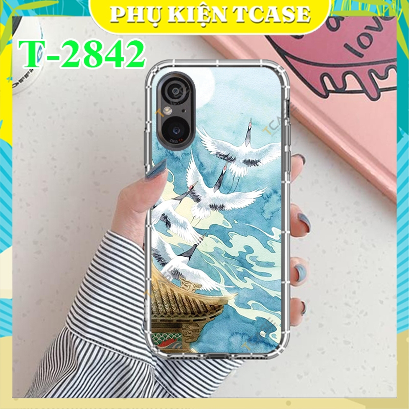 Ốp lưng Sony Xperia 5, Xperia 5 Mark II, Xperia 5 III,  Xperia5 IV, 5 V in hình Hồng hạc -Tcase