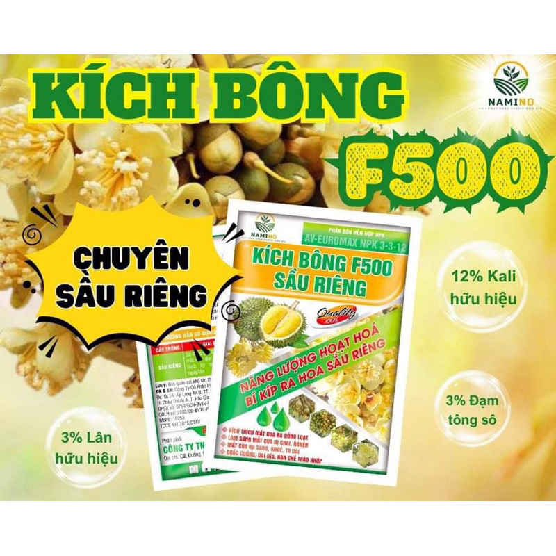 Kích bông Sầu Riêng F500 500g Bí kíp ra hoa Sầu Riêng | VTNN Trúng Mùa