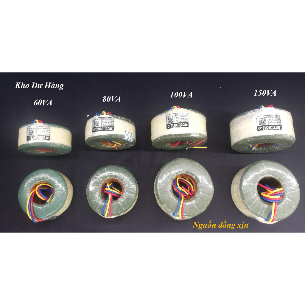 (60Va - >150Va) Bộ Đổi Nguồn Gắn Trong 220V Sang 100V Cho Quạt Nhật, Lọc Khí, Xạc Máy Khoan Pin... Nguồn Đồng Xịn. Vitenda