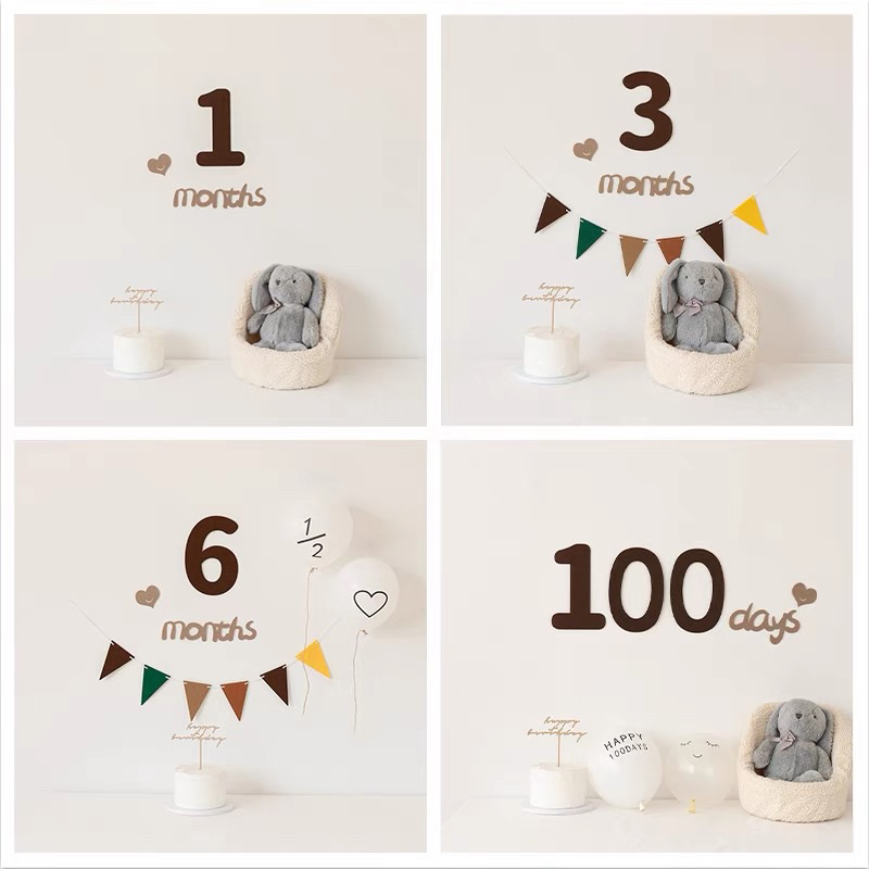 Chữ Happy 30 days, months, days chụp ảnh , decor cho bé đầy tháng,….