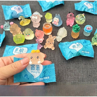 Combo set 5 túi mù phát sáng nhiều mẫu động vật đồ chơi nhỏ hấp dẫn, túi mù dạ quang