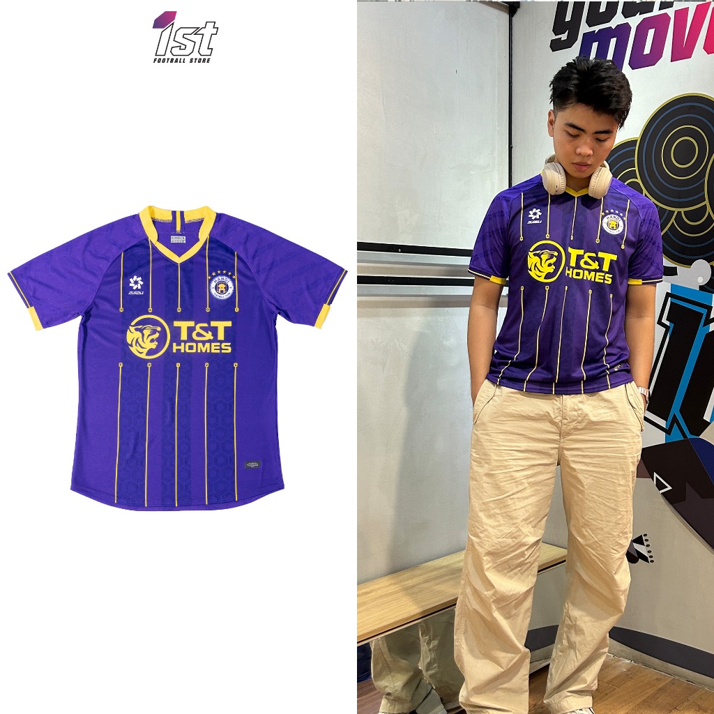 Áo Thun Nam Bóng Đá CLB Hà Nội Màu Tím mùa giải V.League 2024-2025