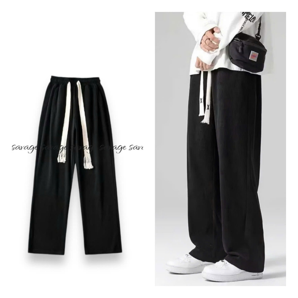 [ SAVAGE ] Quần Nỉ Tăm Dáng Suông Phủ Giày Siêu ấm Nam Nữ